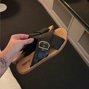 Born Rio Leather Slide on Sandals